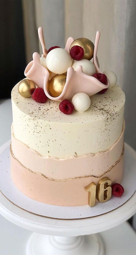 37 Pretty Cake Ideas For Your Next Celebration Sweet 16th birthday cake