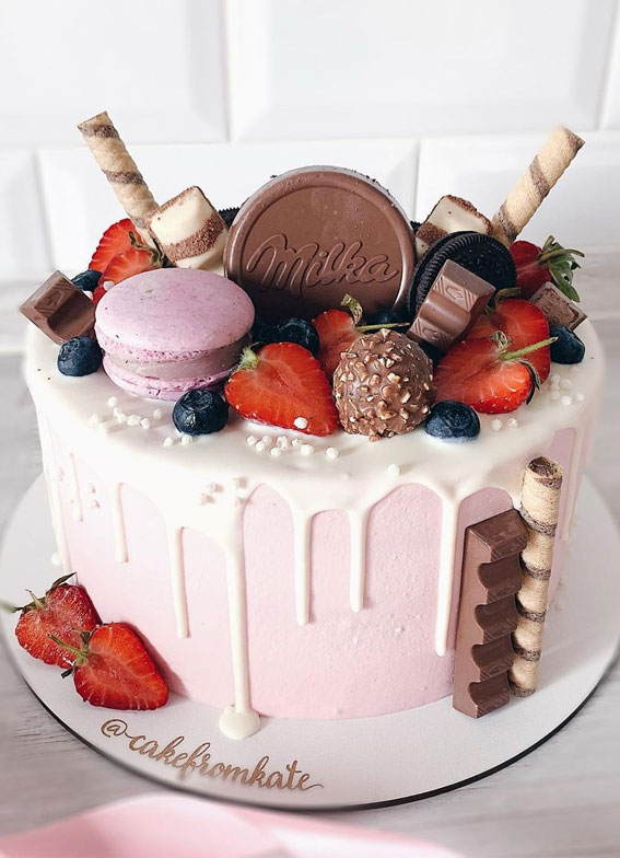 birthday cake , birthday cake , birthday cake ideas, chocolate birthday cake design #pinkcake