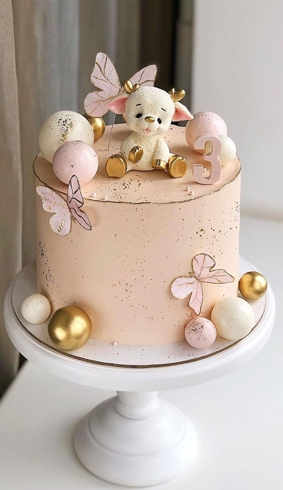 37 Pretty Cake Ideas For Your Next Celebration : 3rd birthday pink cake