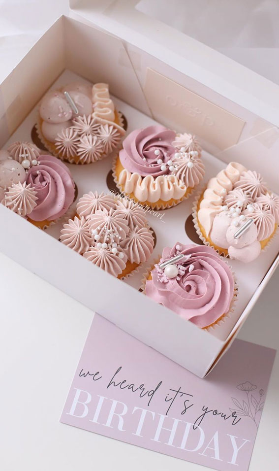 59 Pretty Cupcake Ideas for Wedding and Any Occasion : Blush and Dusty Rose cupcakes