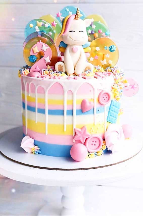 47 Cute Birthday Cakes For All Ages : Rainbow birthday cake