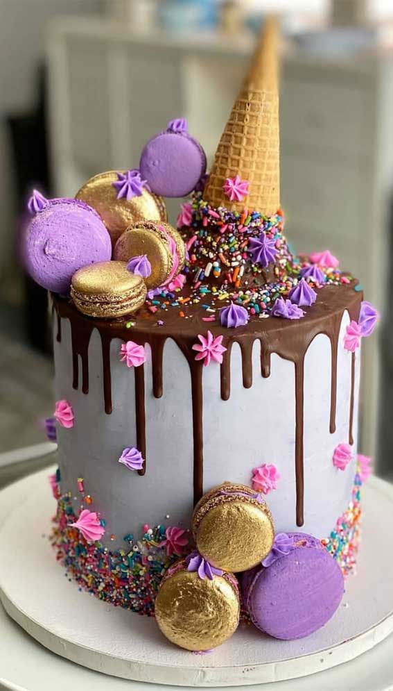lavender birthday cake, 1st birthday cake, baby birthday cake, birthday cake ideas