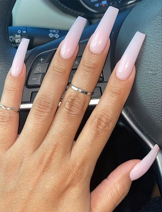 pink nails, long nails, coffin nails #nailart #naildesign #coffinnails pink nails