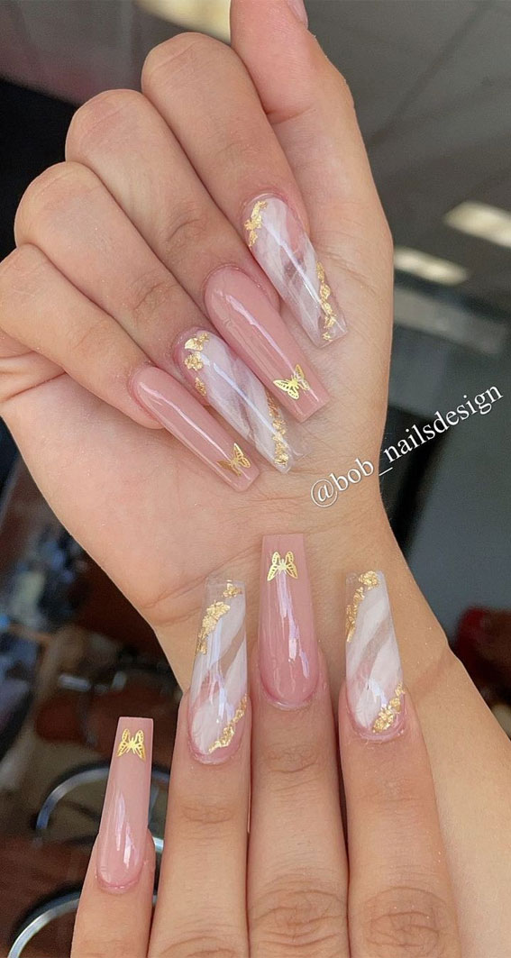 33 Way to Wear Stylish Nails : Pink and Marble Nails