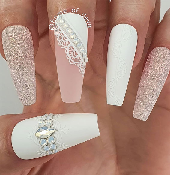 33 Way to Wear Stylish Nails : Fairy Dust Glitter and Swarovski Crystals