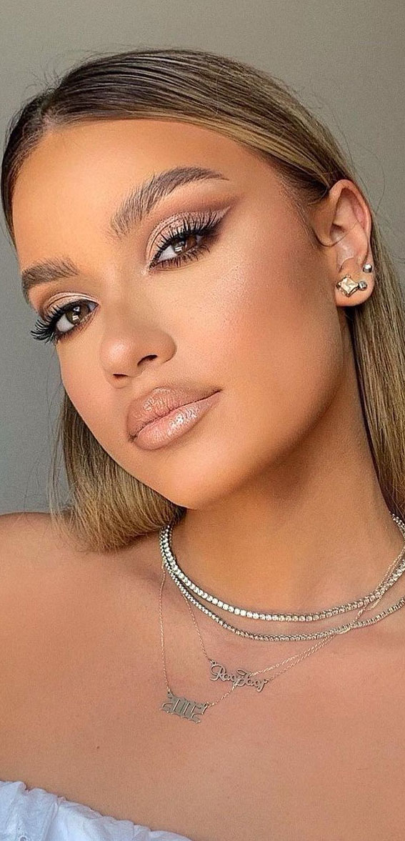49 Incredibly Beautiful Soft Makeup Looks For Any Occasion : Tan skin