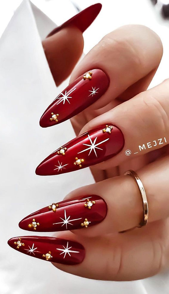 Festive Christmas Nail Art Ideas : Red Christmas Nails