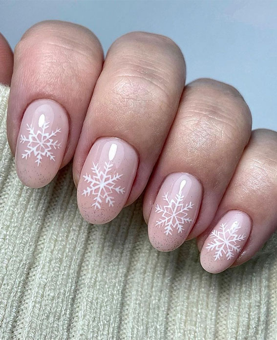 Festive Christmas Nail Art Ideas : Snowflake Christmas Nails