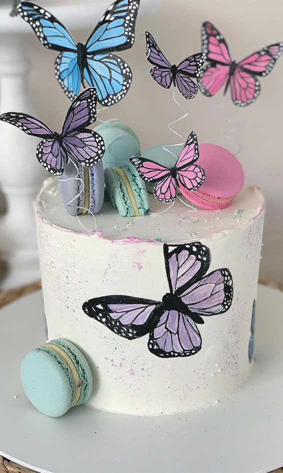 47 Cute Birthday Cakes For All Ages : Butterfly cake