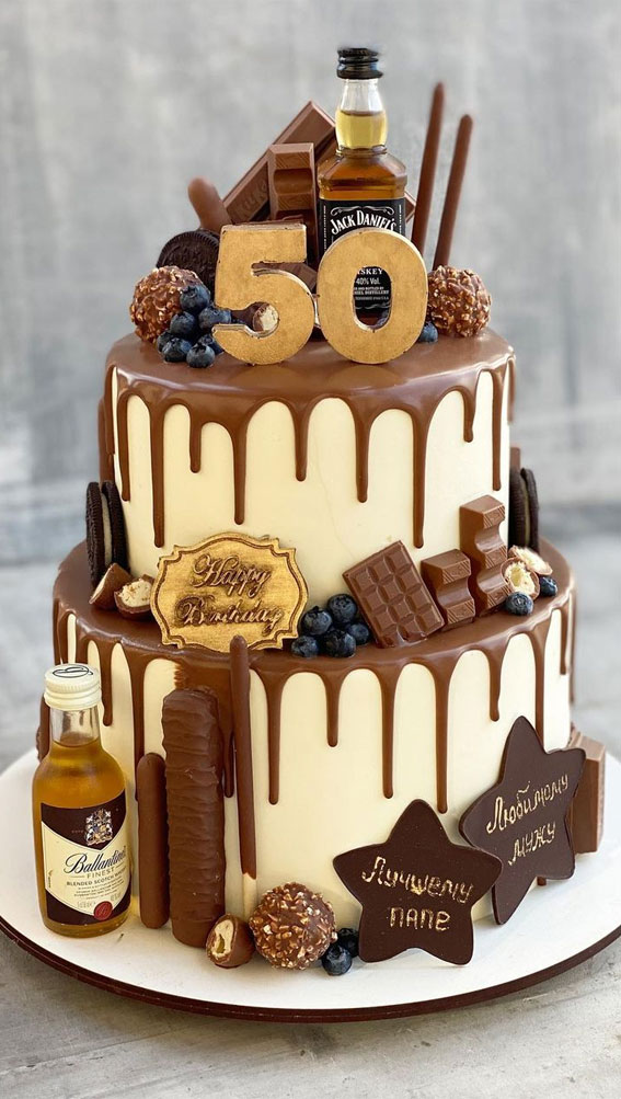47 Cute Birthday Cakes For All Ages : 50th birthday cake
