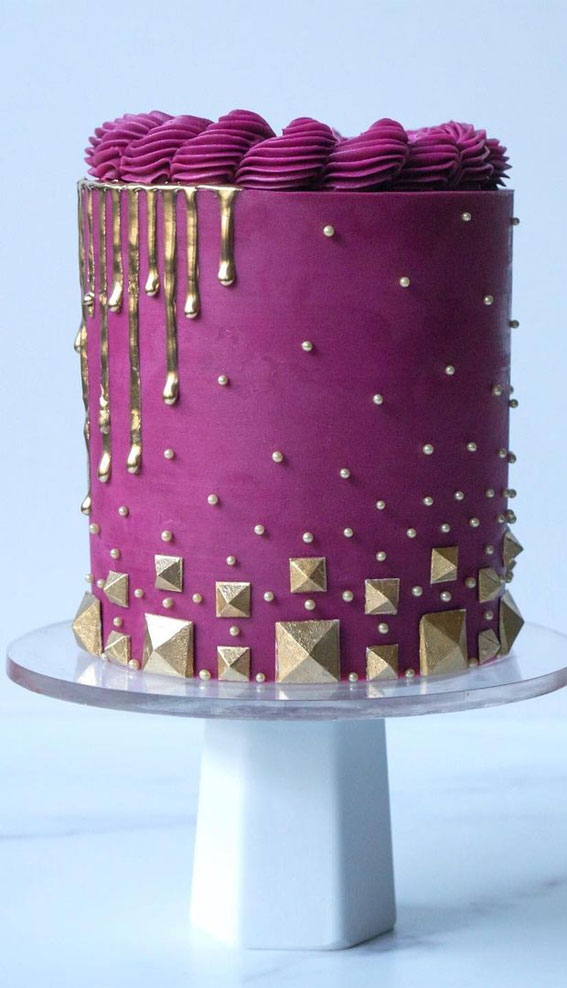 glam cake, stud cake, cake decorating ideas, birthday cake ideas
