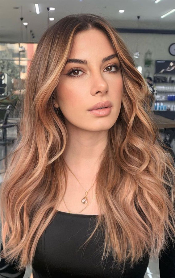 Best Hair Colours To Look Younger : Rose Gold Hair Colour
