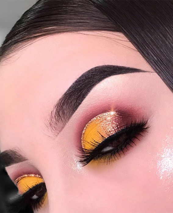 Gorgeous Makeup Trends To Be Wearing in 2021 : Rose Gold and Yellow