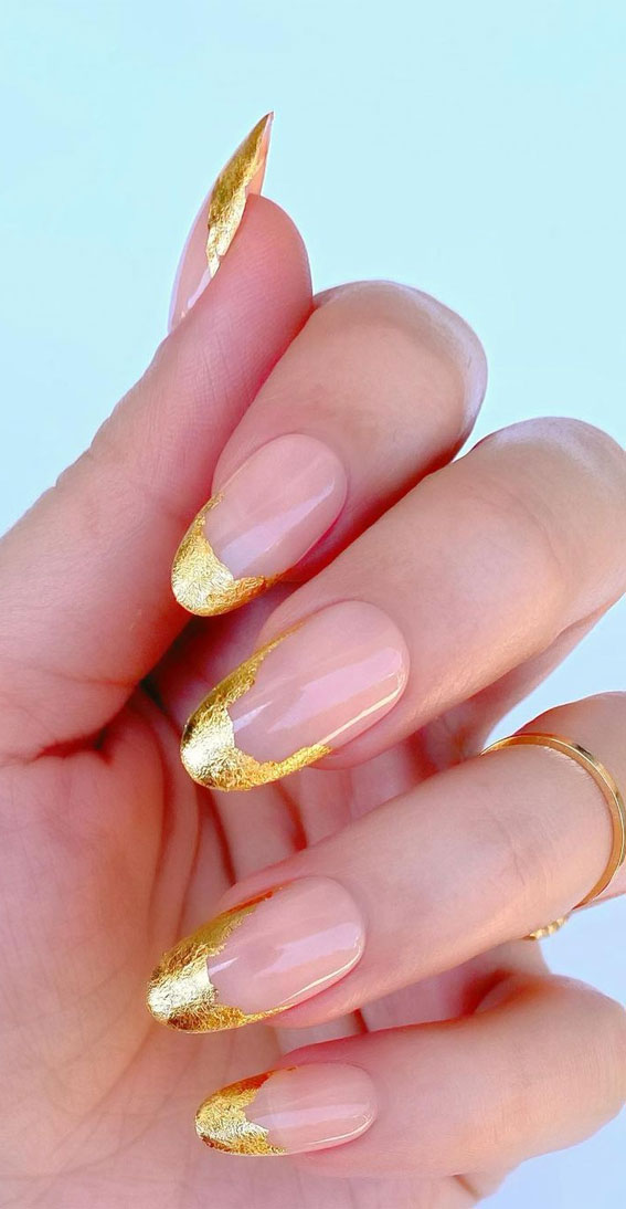 Most Beautiful Nail Designs You Will Love To wear In 2021 : Raw Cut French  Foil