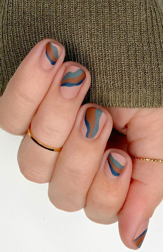 Most Beautiful Nail Designs You Will Love To wear In 2021 : Abstract nail design