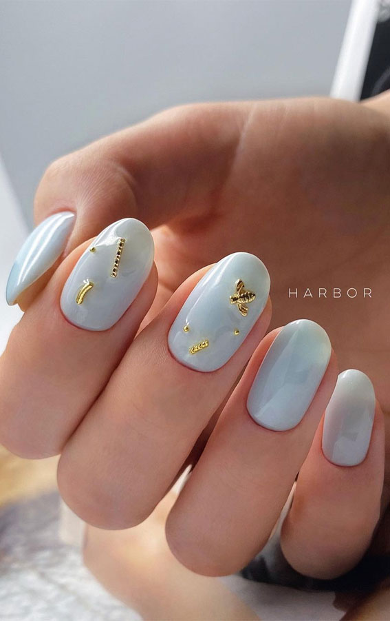 45 Beautiful Baby Blue Nails For All Skin Tones The, 46% OFF