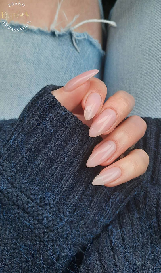 Most Beautiful Nail Designs You Will Love To wear In 2021 : Simple nude nails
