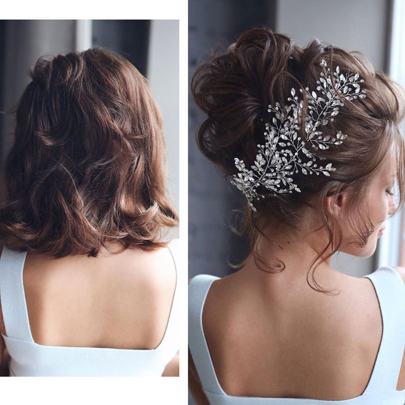 Before and After Updos For Every Hair Type and Length : Textured Updo for Lob Hair