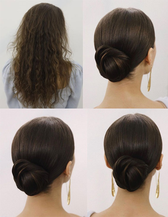 Before and After Updos For Every Hair Type and Length : Textured Updo for Curly Hair