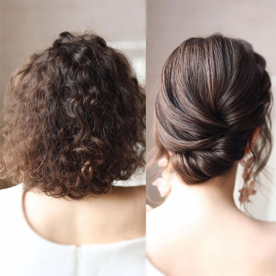 Before and After Gorgeous Updos For Every Hair Type and Length : Sleek Updo