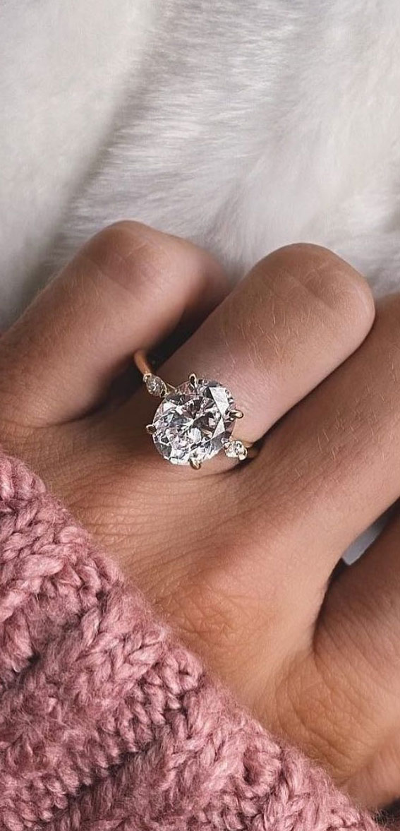 Utterly Beautiful Engagement Rings You’ll Want To Own : Marquise shape three-stone ring