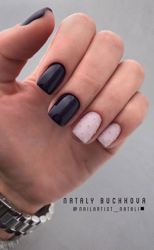 black and pink nails, black and pink nail art designs, simple nail art designs, mix and match nail art designs, two different nail art designs, nail art designs 2021