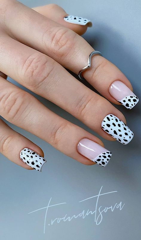 These Will Be the Most Popular Nail Art Designs of 2021 : Cow Print Nails