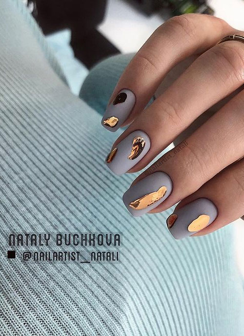 Matte grey nails with simple design (try black lines instead to make it  more subtle) | Matte nails design, Stylish nails art, Nails