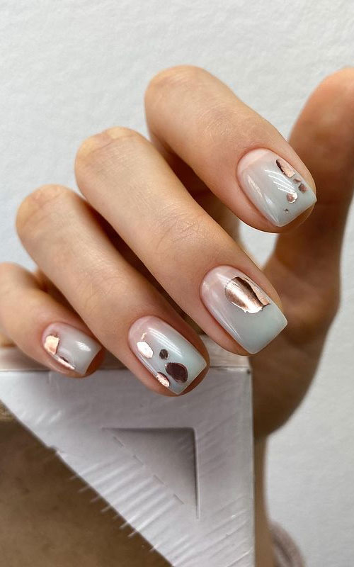 Most Beautiful Nail Designs You Will Love To wear In 2021 : Ombre mint and blush nails