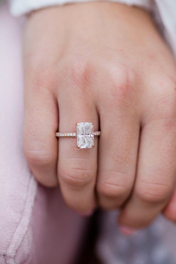 Utterly Beautiful Engagement Rings You’ll Want To Own : Cushion Halo Cut