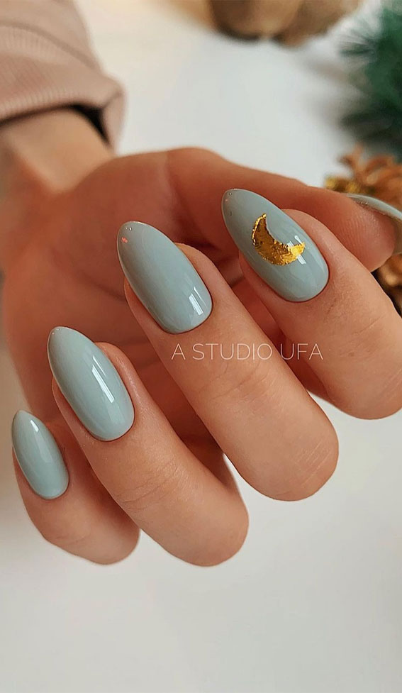These Will Be the Most Popular Nail Art Designs of 2021 : Duck egg blue nails