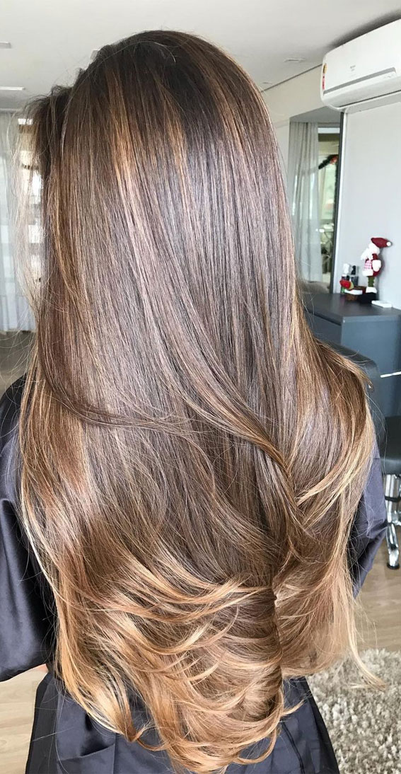 70 Hottest Brown Hair Colour Shades For Stunning Look : Brown with blonde  tips