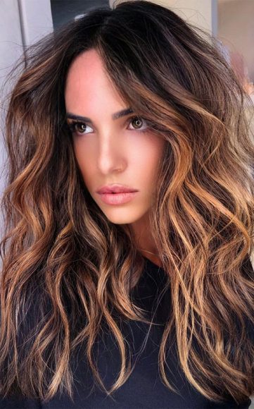 70 Hottest Brown Hair Colour Shades For Stunning Look : Beachy look ...