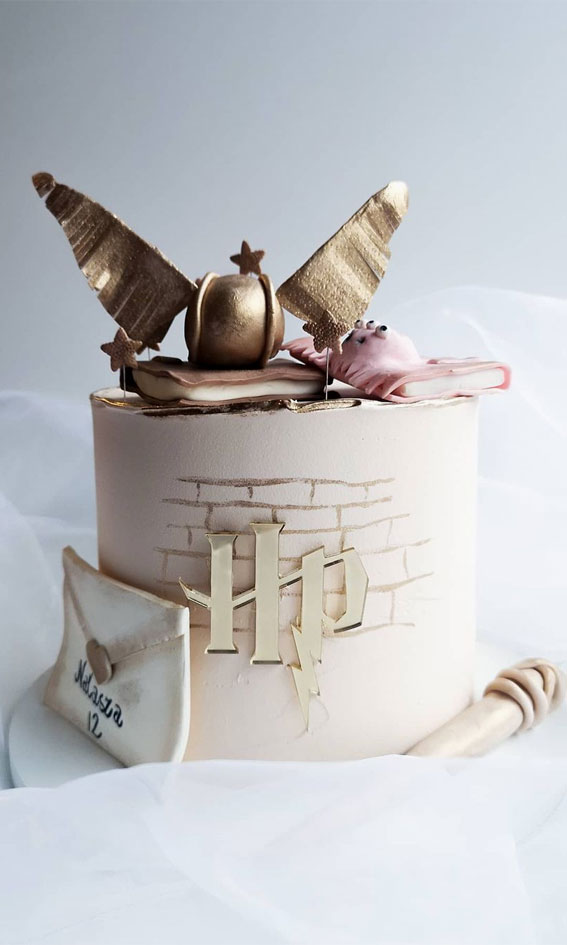 37 Best kids Birthday Cake Ideas : Pink Harry Potter birthday cake