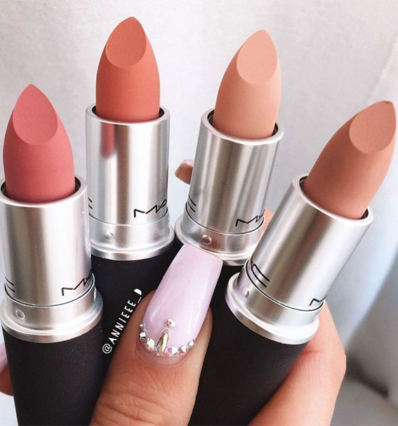42 Mac Lipstick Swatches 2021 – Four Pretty Neutral Lipsticks