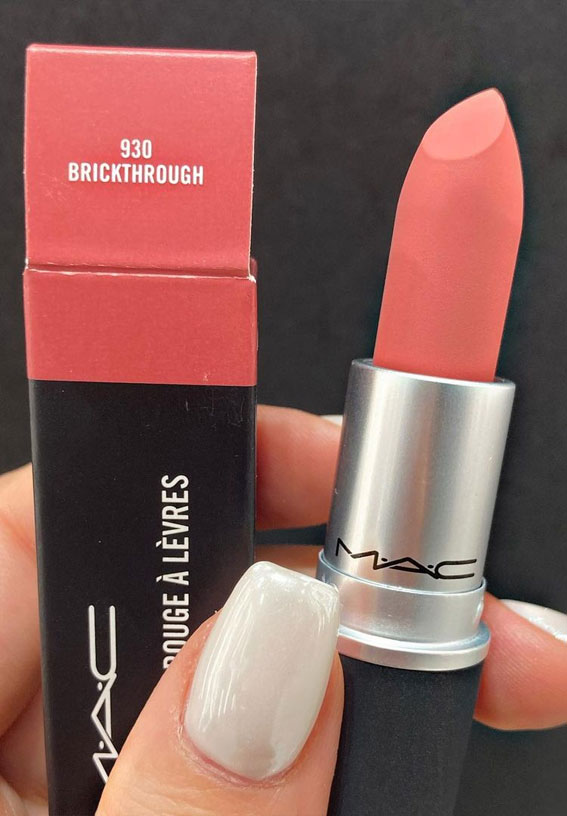 mac powder kiss brickthrough, mac brickthrough lipstick, mac brickthrough, mac powder kiss lipstick, mac brick through lipstick, mac brickthrough swatch