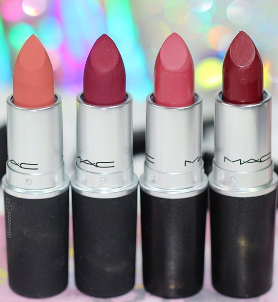 42 Mac Lipstick Swatches 2021 – Four Shades Lipsticks
