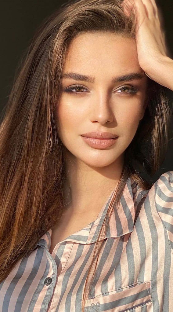 Pretty Natural no Makeup Look To Try in 2021 : Makeup Look for brown eyes