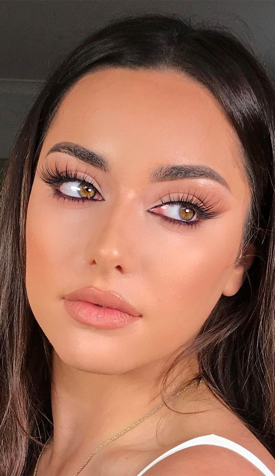 Soft glam makeup ideas :  Makeup Look for Brown Eyes
