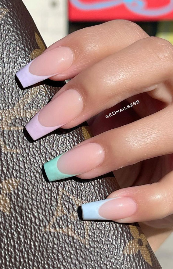 The Prettiest Summer Nail Designs We’ve Saved : Pastel French Tips