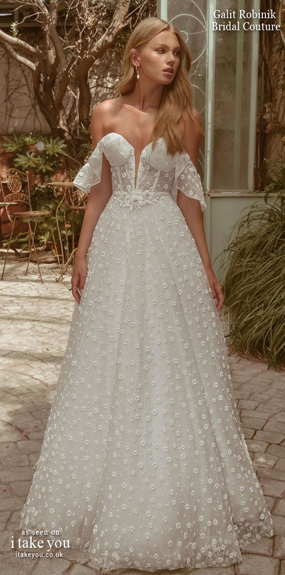 Gorgeous Wedding Gowns That Will Leave You Speechless : Off the Shoulder Gown – Galit Robinik