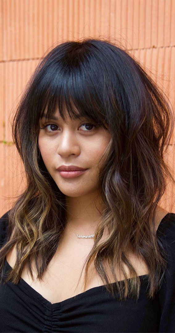 haircut with bangs, haircut with fringe, hairstyles with fringes and layers, #layeredhaircut medium layered hair with bangs, layered hair with curtain bangs #bobwithbangs hairstyles with bangs 2021, haircut with bangs 2021, curtain bangs with layers straight hair, layered hair with bangs, medium layered hair with bangs, layered hair with side bangs