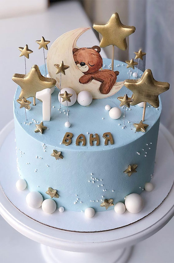 1st birthday cake, birthday cake, birthday cake decorating ideas, colorful birthday cake , girl birthday cake #birthday #bluecake #cake #birthdaycake
