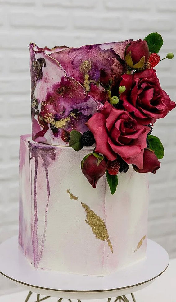 Pretty Cake Designs for Any Celebration : Watercolor hand painting