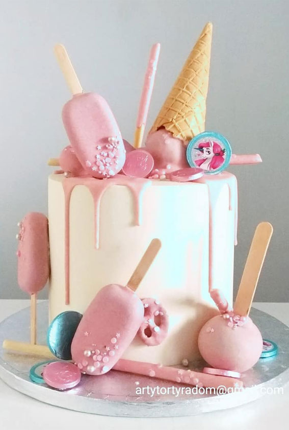 birthday cake, birthday cake decorating ideas, colorful birthday cake , girl birthday cake #birthday #bluecake #cake #birthdaycake