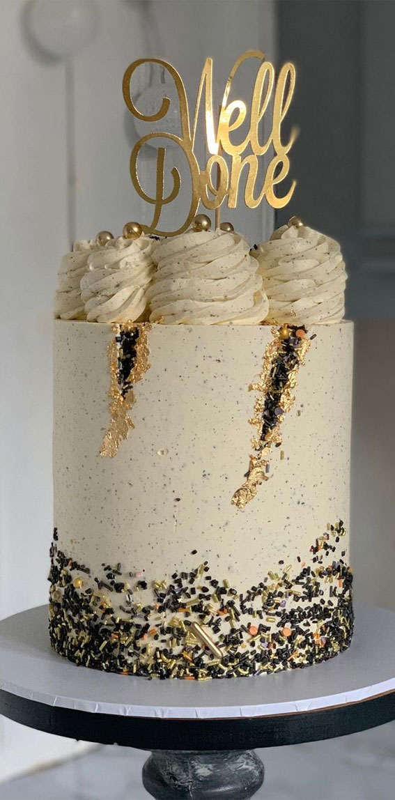 Pretty Cake Designs for Any Celebration : Well Done White Cake with Sprinkles