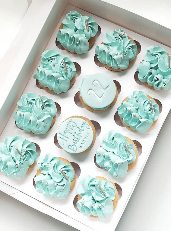 Cupcake Ideas Almost Too Cute to Eat : Mint Cupcakes For 22nd birthday