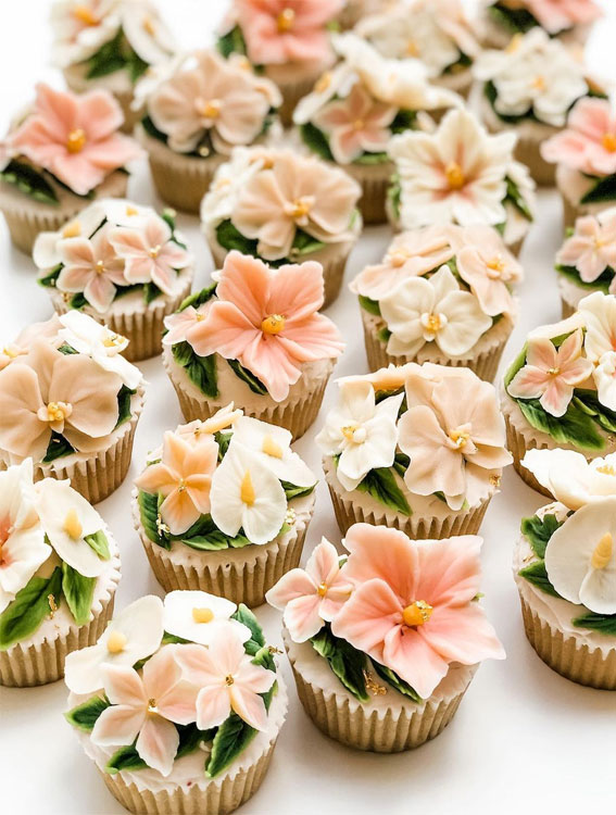 Cupcake Ideas Almost Too Cute to Eat : Tropical cupcakes for bridal shower