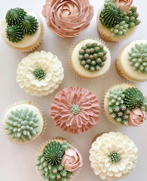 Cupcake Ideas Almost Too Cute to Eat : Cactus Garden Cupcakes