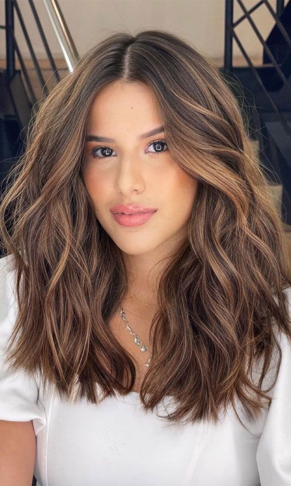 Best Brown Hair Colour Ideas with Highlights and Lowlights : Cool Brown With Highlights